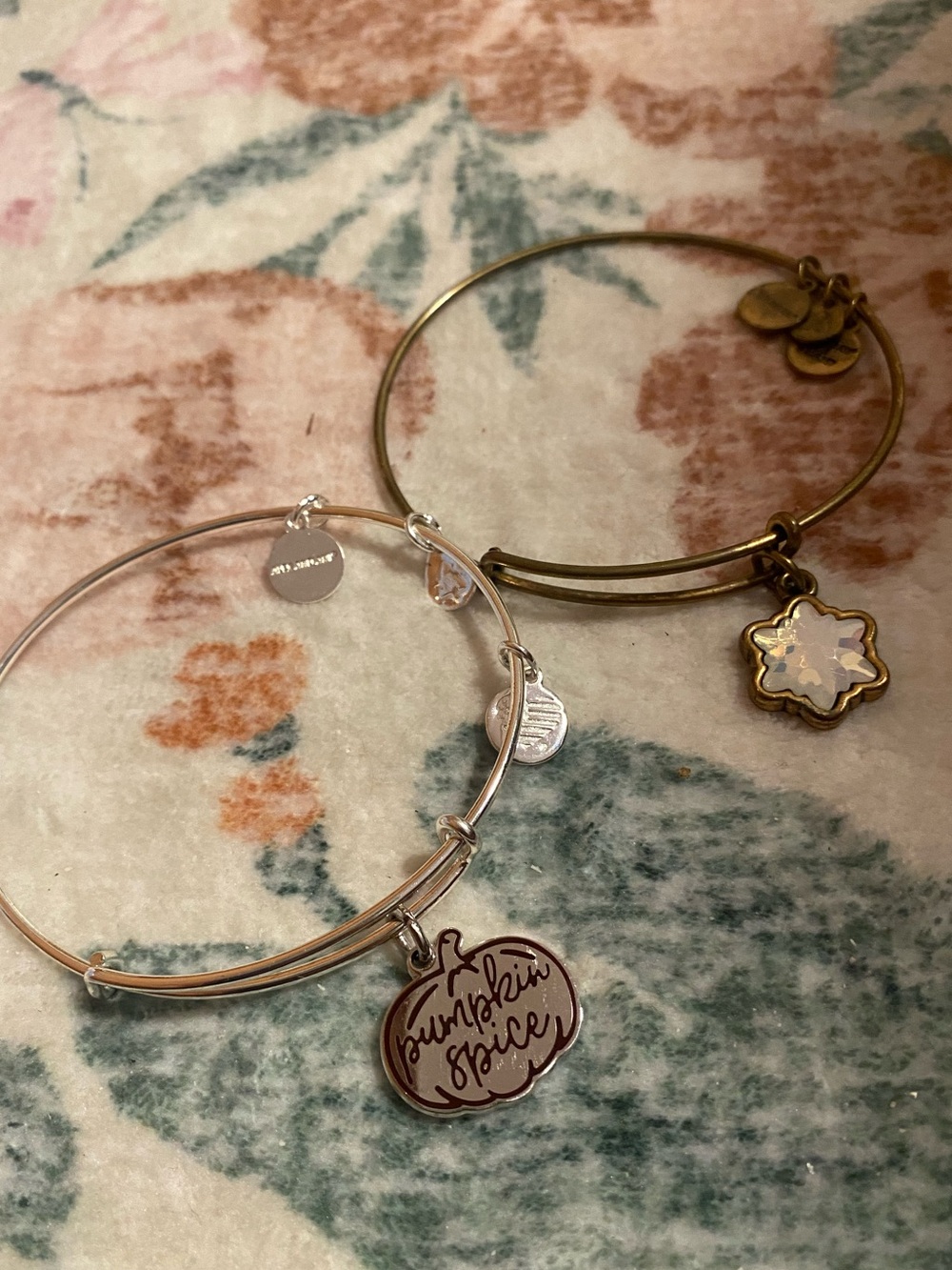Alex & Ani Pumpkin/Snowflake Bracelets